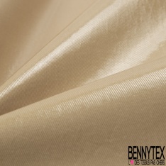 Gabardine de coton sergé plastifiée nude encens