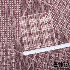 Coupon 3m résille volantée pois blanc fond rouge