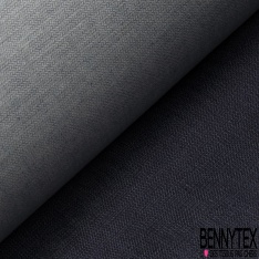Coupon 3m jeans coton fin chiné noir blanc laqué bison