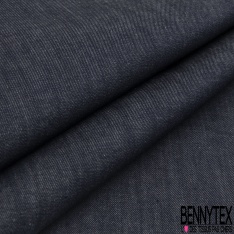 Coupon 3m jeans coton fin élasthanne recto blanc verso verre bleu