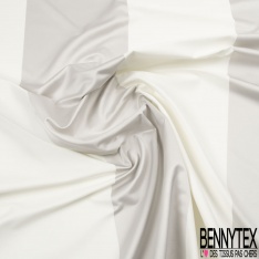 Satin duchesse souple soie coton gris cadet