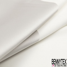 Satin duchesse souple soie coton gris cadet