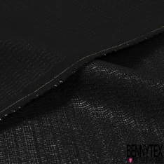 Jacquard viscose polyamide effet eau fine rayure striée verticale métal or clair fond acajou