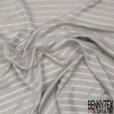 Doublure légère soie polyester uni blanc hivernal