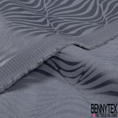 Jacquard polyester coton motif bulle ton naturel