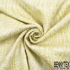 Brocart fin polyester coton motif carreau fantaisie 3D roux gris