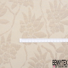 Brocart de laine de luxe motif camouflage gris moyen chiné lurex rose gold