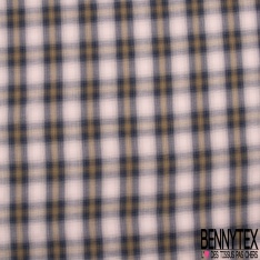 Coton chemise de bûcheron tissé teint gratté carreau ocre anthracite bordeaux blanc fushia