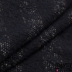 Natté de laine souple motif pied de coq berlingot noir