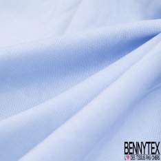Coupon 3m piqué de coton chemise fantaisie uni bleu marine