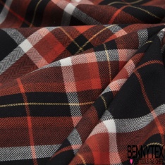 Coton chemise de bûcheron tissé teint fin petit motif écossais noir marine souris chiné émeraude