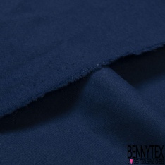 Coton chemise de bûcheron gratté tissé teint motif petit chevron ton sur ton bleu indigo