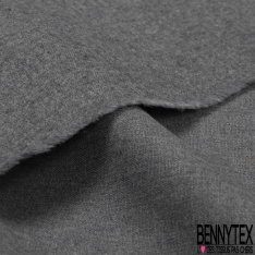 Coton chemise de bûcheron gratté sergé tissé teint gris perle marine