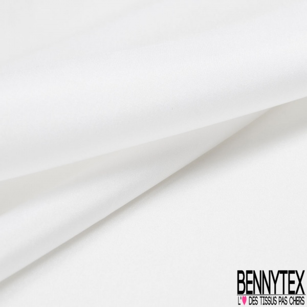 Pongé de soie uni blanc cassé
