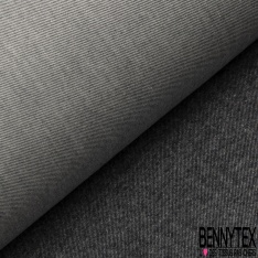 Coton chemise gratté sergé tissé teint uni gris souris chiné