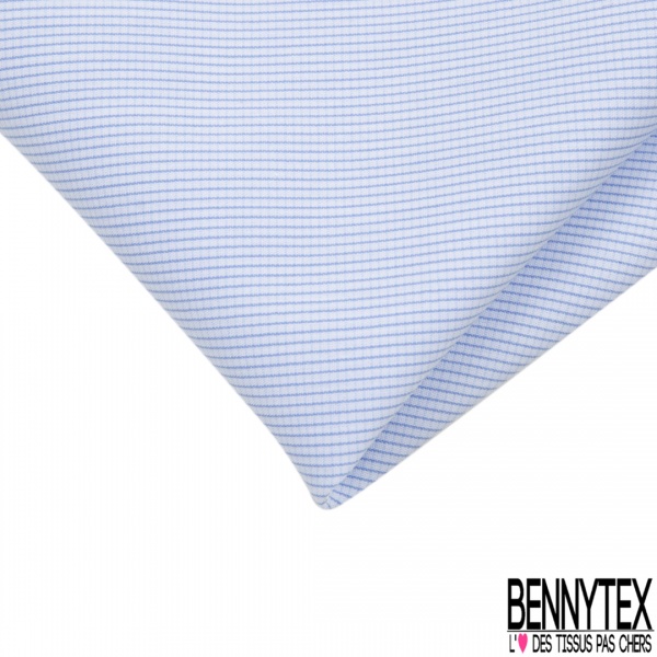 Coupon 3m Popeline portugaise chemise tissé teint motif jeu rayure verticale lavande blanc optique