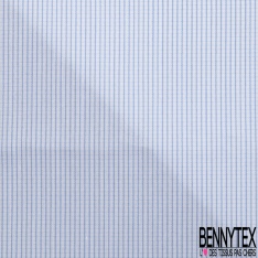 Coupon 3m Popeline portugaise chemise tissé teint motif jeu rayure verticale lavande blanc optique