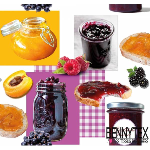 Toile Cirée laquée imprimée digital confiture Toile Cirée laquée imprimée digital confiture