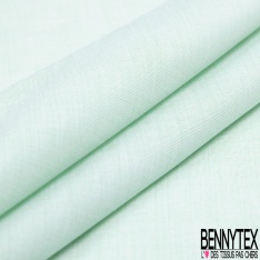 Coupon 3m coton chemise fantaisie chiné blanc ciel