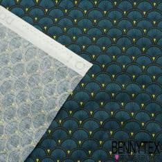Toile Lorraine 100% Coton Modèle DOUCET Ton Bleu Canard