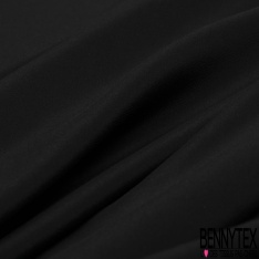 Voile coton soie uni noir