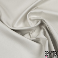 Gabardine de soie polyamide double face simple face recto noir verso argent clair
