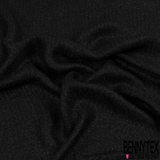 Jacquard viscose créateur lurex rayure verticale ton sur ton noir profond