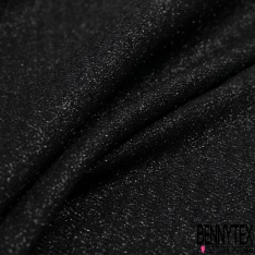 Jacquard viscose créateur lurex rayure verticale ton sur ton noir profond