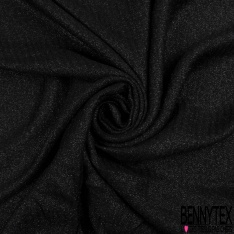 Jacquard viscose créateur lurex rayure verticale ton sur ton noir profond