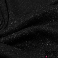 Jacquard viscose créateur lurex rayure verticale ton sur ton noir profond