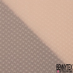 Microfibre lingerie lurex argent motif chevron verticale ton sur ton blanc optique