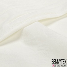 Microfibre lingerie motif japonisant fantaisie ton sur ton blanc cassé