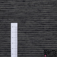 Mousseline de soie dévorée brodée rectangle noir sable