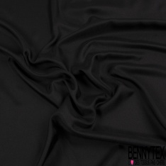 Twill de soie polyamide fin uni noir