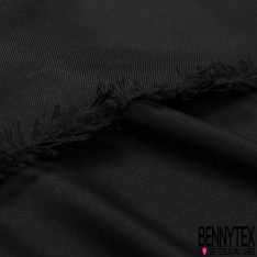 Twill de soie polyamide fin uni noir