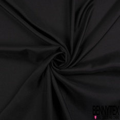 Twill de soie polyamide fin uni noir