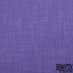 Simple gaze de coton brut lavé uni violet