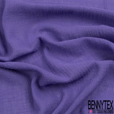 Simple gaze de coton brut lavé uni violet