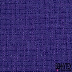 Natté haute couture bleu nuit lurex noir