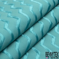 Jacquard d'ameublement motif rayure triangulaire verticale blanc optique fond mastique