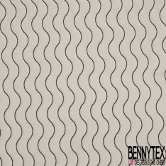 Jacquard d'ameublement motif carré 3 D contour blanc optique fond mastique