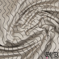 Jacquard d'ameublement motif carré 3 D contour blanc optique fond mastique