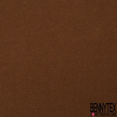 Jersey coton interlock ajouré baby uni patine brune