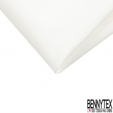 Coupon 3m Popeline coton élasthanne uni blanc cassé