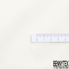 Coupon 3m Popeline coton élasthanne uni blanc cassé