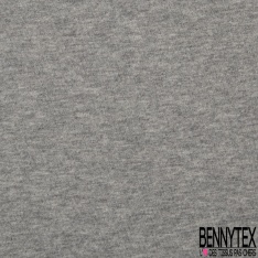 Jersey coton élasthanne uni gris moyen chiné
