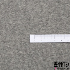 Jersey coton élasthanne uni gris moyen chiné