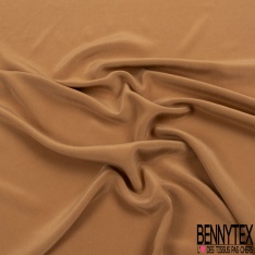 Crêpe de soie lavée Haute Couture uni camel