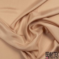 Pongé de soie haute couture uni chamois