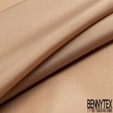 Pongé de soie haute couture uni chamois